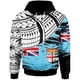thumbnail image 3 of Sudadera con capucha con estampado 3D de la bandera vintage de Fiji para hombre, sudadera con estampado de emblema nacional, sudaderas informales holgadas de manga larga para otoño, 3 of 5