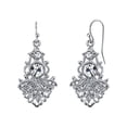 thumbnail image 3 of 1928 Jewelry Sparkling Symphony Multi Crystal Filigree Drop Earrings, 3 of 3