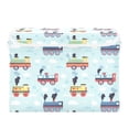 thumbnail image 7 of Yayeee Collapsible Cube Storage Bin with Lid Fabric Closet Decorative Basket with Handles, Colorful Trains, 7 of 7