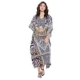 thumbnail image 1 of Robe Kaftan Longue Décontractée Ample à Manches Kimono pour Femmes Grande Taille, Tenue de Villégiature, Robe de Soirée, Fête, Été, Plage, Couvre-Maillot, 1 of 6