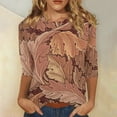 thumbnail image 2 of Sleeveless Tops for Women Casual Summer Long Valentines Day 3/4 Sleeve Shirt Simple, 2 of 5