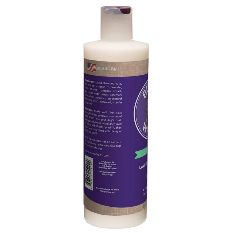Buddy Wash 2 in 1 Dog Shampoo and Conditioner for Dog Grooming Lavender Mint 16 oz. Bottle Walmart
