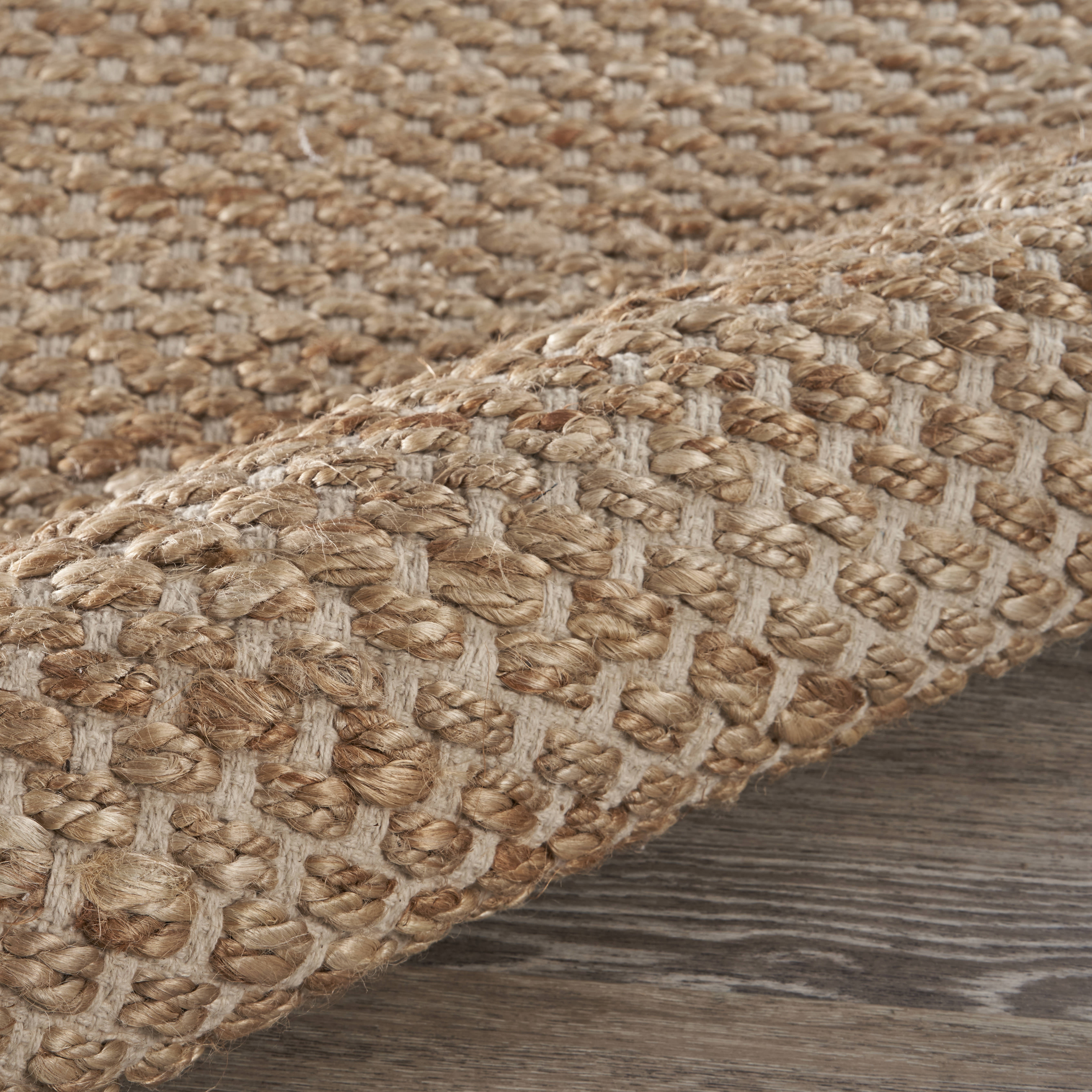 Lr Home Solid Print Bordered Hand-Made Area Rug, 8' x 5'