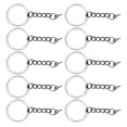 thumbnail image 1 of 10pcs DIY Key  With Chain Portable Metal Key Chain Eye Screw Jewelry Pendant Accessory, 1 of 8