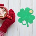 thumbnail image 4 of OUNONA 10pcs Shamrock Felt Cup Mat Hat Shaped Mug Coasters and Kitchen Table Mats St Patricks Day Favors Tabletop Coasters, 4 of 8