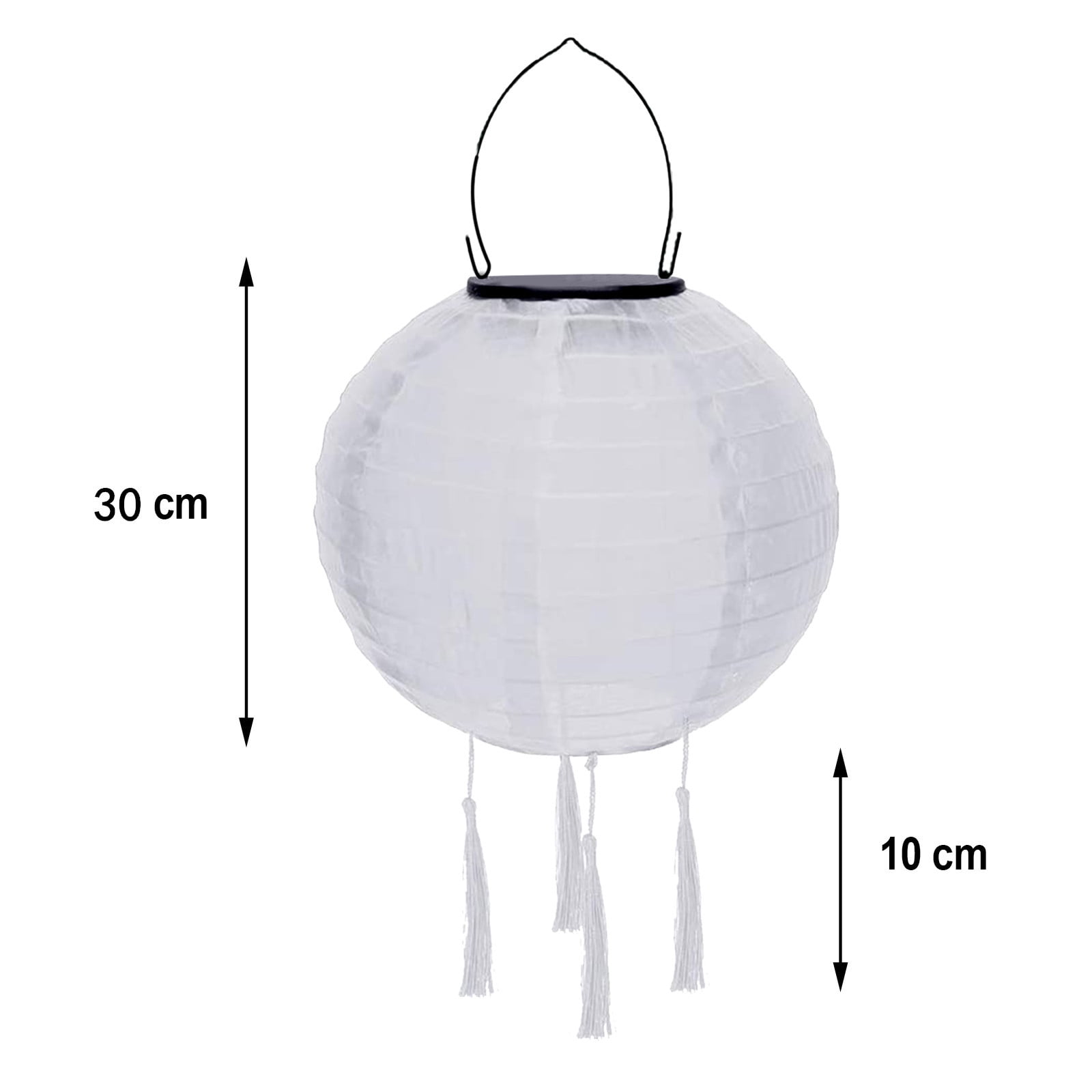 Solar Light LED Hanging Ball Lantern Waterproof Painted Garden Yard Party Decor 