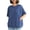 Blue, variant on LNZGNM Sweatshirts for Women Short Sleeve Crew Neck Oversized Pullover Everyday Simple Top Daily Summer Casual,Blue(M)
