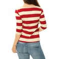 thumbnail image 4 of Dde San Patricio Camisecon mangas de codo pamujer Camisebásiinformal con cuello de barco y corte ajustado Beige S, 4 of 6