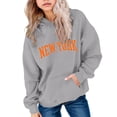thumbnail image 2 of Gubotare Girls Oversized Hoodies California Letter Print Pullover Hoodie Sweatshirt Long Sleeve Casual Loose Pullover Tops 4-13Years (Grey, 3-4 Years), 2 of 4