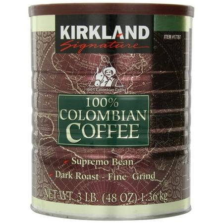 Signature 100% Colombian Coffee Supremo Bean Dark Roast-Fine Grind  3 Pound : Ground Coffee