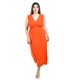 thumbnail image 4 of Vestido largo cintura smock Roman Fashion /Tallas Extras, 8801X-SO (Naranja) naranja 40, 4 of 4