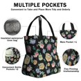thumbnail image 3 of Pioneer Flower Floral Print Pattern Drawstring Lunch Bag Women - Drawstring Lunch Bag Insulated for Work Office - Stain-Resistant Large Lunchbags for Women with Multi-Pockets, 3 of 6