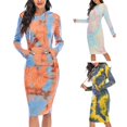 thumbnail image 5 of Vestido con capucha YONGSHENG de manga larga con Cordón sudadera estampado Tie-dye colorido S-3XL, 5 of 5