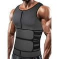 thumbnail image 1 of SHAPERIN Men Neoprene Sauna Zipper Waist Trainer Vest Tank Top Trimmer Body Shaper with Two Belt, 1 of 6