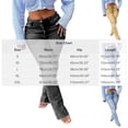 thumbnail image 2 of cocolona Womens Summer Casual Hole Flare Jeans Button Zipper Waist Stretch Wide Leg Denim Pants with Pockets, 2 of 5