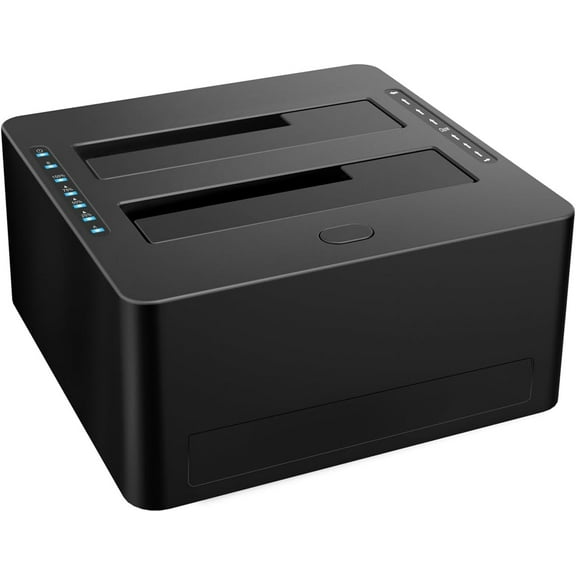 Linkeet Dual-Bay SATA HDD/SSD Docking Station for 2.5'' & 3.5'' Drives, USB 3.0, 5Gbps UASP Supports Up to 2 × 10TB – Compatible with Windows, Mac, Linux