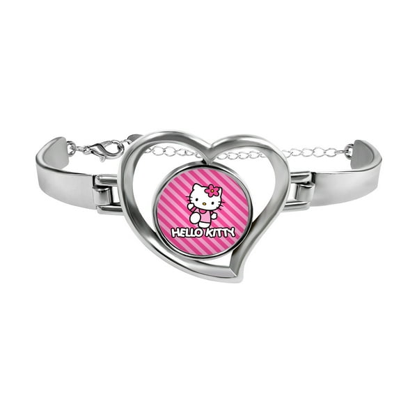 Hello Kitty Women's bracelet,Heart shaped bracelet bracelet, snake chain bracelet, fashion bracelet jewelry gift, suitable for women girls