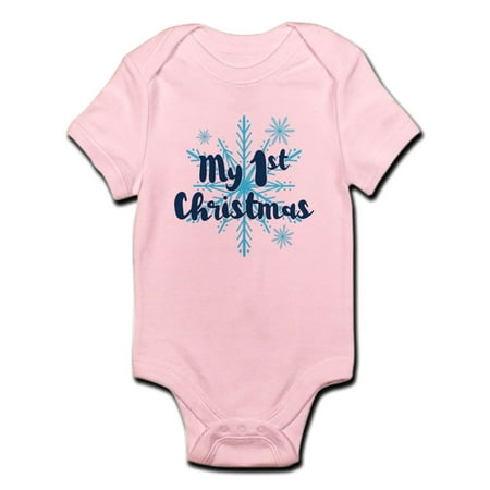 

CafePress - My 1St Christmas Snowflake - Baby Light Bodysuit