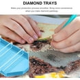 thumbnail image 5 of Diamond Painting Tray Beads Sorting Tray Organizer Diamond Art Holder DIY Diamond Painting Cross Stitch Nail Art Tools, with 3 Dividers and A Brush (Blue), 5 of 5