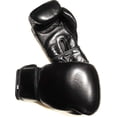 thumbnail image 5 of Woldorf Boxing Gloves in Top Grade Leather Black 14oz Sparring, Grappling, Kickboxing, Fighting Gloves, Muay Thai Training Gloves, Heavy Bag Gloves for Speed Punching, 5 of 6