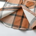 thumbnail image 2 of IVEYRTF Children Boys Girls Classic Flannel Button Shirt Jacket Plaid Long Sleeve Lapel Shacket Soft Fall Tops for Kids 1-9 Years(Brown,12 Months), 2 of 9