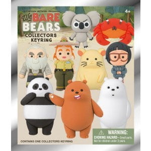 Cartoon Network A Original - We Bare Bears - Mystery Pack | Collectible Toy Figure Keychains from The Hit TV Show | Featuring Grizzly, Ice, Panda Bear & More Animals | Key Chain Fun for Kids & Ad
