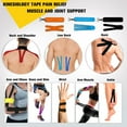 thumbnail image 4 of Kinesiology Tape 2 Rolls, Athletic Tape for Muscle Joints Support, 40 Strips for Knee Ankle Shoulder Back Plantar Fasciitis,Sports Wrap for Knee Elbow Wrist Back Shoulder Ankle & Neck Injury Tape, 4 of 7