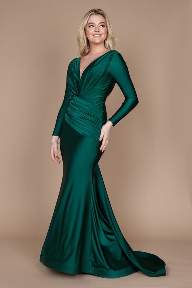 mini cocktail dresses with sleeves Nox Anabel MF104 Stunning Sequin Bodice Short 3/4 Sleeve Dress Pale Mauve / 14W