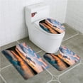 thumbnail image 1 of ABPHQTO Atardecer en el río Wisconsin Juego de alfombras de baño de 3 piezas Alfombra de baño Alfombra de contorno y tapa de inodoro ABPHQTO Cont-CHAPPLE-37881, 1 of 2