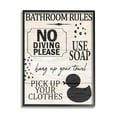 thumbnail image 2 of Stupell Industries Bathroom Rules Rustic Grain Pattern Design Sign Framed Wall Art, 24 x 30, Design by Kim Allen, 2 of 5