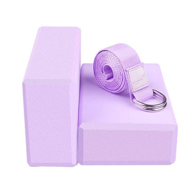 Cork Yoga Block 2 Pack EVA Foam Yoga Block Set of 2 Yoga Block with Strap, Yoga Bricks with Strap, Yoga Block Yoga Brick Yoga Cube Stretch Blocks Stretching Blocks