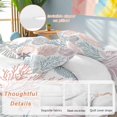 thumbnail image 5 of Ocean Classic Art Twin Size Comforter Set, Watercolor Starfish Coral Shell Bedding for All Seasons, 4 Pcs Bed Set, 1 Quiltcover (68"x86") ,1Sheet(67"x116"), 2Pillowcases (30"x20"), 5 of 12