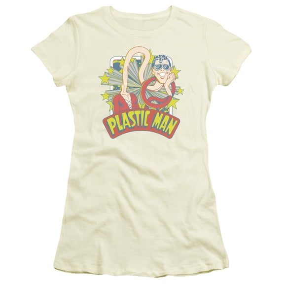 Dc - Plastic Man Stars - Juniors Teen Girls Cap Sleeve Shirt - Small