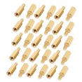 thumbnail image 1 of Unique Bargains 30 Pcs Filetage M4 Mâle à Femelle Isolé en Laiton Entretoise Hexagonale 10+6mm, 1 of 2