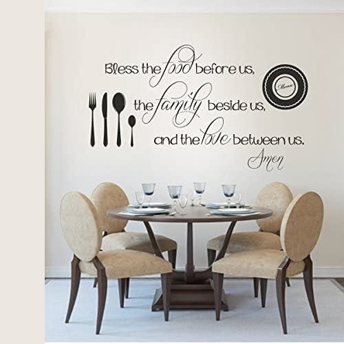 Decal Vinyl Quotes Wall Stickers Decal Mural Family Decal Home Room Decal Bless The Food Before
