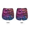thumbnail image 3 of Balery Heart Confetti on Glitter Pantalones cortos deportivos para mujer con forro y dos bolsillos, elásticos, para entrenamiento, gimnasio, yoga-Large, 3 of 7