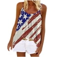 thumbnail image 2 of sovlvnd Independence Day Women's Plus Size Summer Sexy Solid Color Sleevesless Round Neck Over Size Top Tank Blouse Summer Casual Loose Comfy Tee Blouse Tank Tops S-2XL, Spring Savings!, 2 of 5