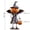 Style B, variant on Halloween Pumpkin Man Wrought Iron Yard Statues, 20 inch Weatherproof Metal Jack-O'-Lantern Magician & Witch Outdoor Halloween Lawn Porch Decor with Pumpkin Bucket
