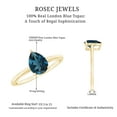 thumbnail image 4 of Rosec Jewels Solitaire London Blue Topaz Teardrop Ring for Women - 6X8 mm Pear Shape - December Birthstone Ring - AAA Quality, 14K Yellow Gold, US 11.00, 4 of 5