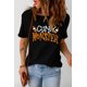 thumbnail image 4 of ABPHQTO Camiseta estampada negra de manga corta CANDY MONSTER para mujer, 4 of 5
