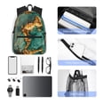 thumbnail image 4 of Vsdgher Emerald Color Gold Marble Unisex Large Capacity Bookbag, Schoolbag, Casual Daypack for High School, College, Teens, Travel, Work, 4 of 6