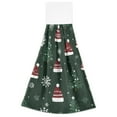 thumbnail image 7 of Yayeee Kitchen Hanging Hand Towels Set of 2 with Loop Bathroom Absorbent Tie Towel, Green Christmas Hats, 7 of 7