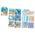 thumbnail image 2 of Libro de pintura de agua Libros de actividades de agua Juego de enseñanza Ayuda Motor Habilidad Motor Juguesa Reutilizable Juguete Educativo para animal marino, 2 of 9