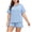 Blue, variant on Plus Size Women Pjs Set Short and Short Sleeve Shirts Sleepwear Summer Soft Pajamas Lounge Sets