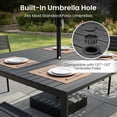thumbnail image 5 of Crestlive Products 57" Square Aluminum Patio Dining Table for 4–8 Persons, Outdoor Dining Table with Adjustable Umbrella Hole, Black, 5 of 8
