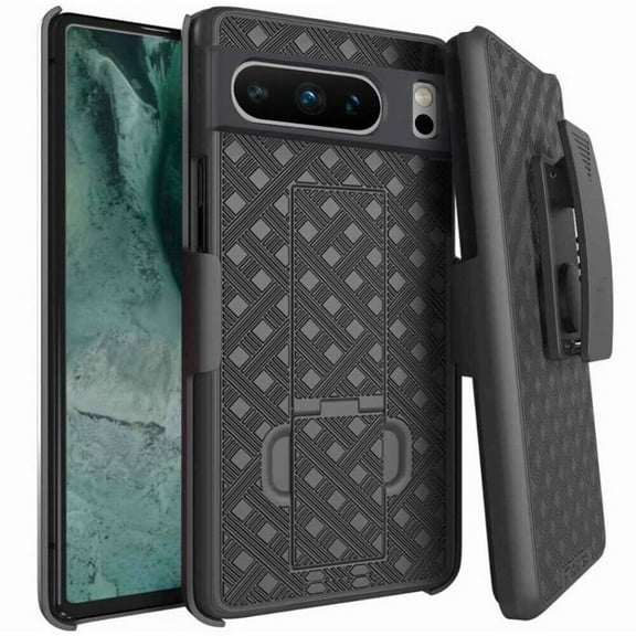 For Google Pixel 8 Pro - Case Belt Clip Holster Swivel Cover Kickstand Armor