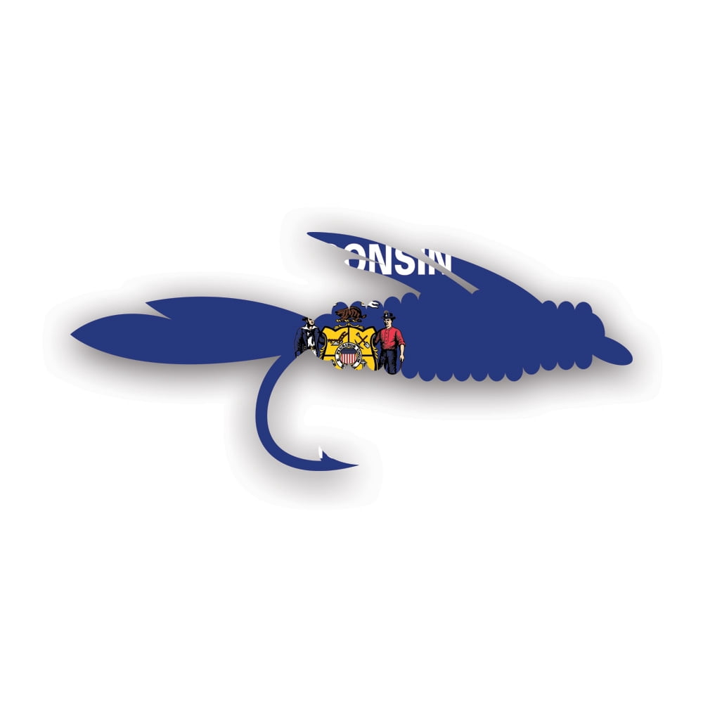 Wisconsin Fly Fishing Sticker Decal - Self Adhesive Vinyl ...
