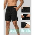 thumbnail image 3 of Men Swim Trunks with Compression 7 Inches Breathable Liner Quick Dry Zipper Pockets for Board Beach Gym Running, 3 of 5