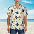thumbnail image 4 of Daiia Flower Leaves Hawaiian Shirt for Men Gentle Cotton Regular Short Sleeve Casual-X-Large, 4 of 9