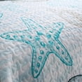 thumbnail image 4 of Coastal Quilt Set - Lightweight Soft Blue Coastal Bedspread for Beach House Bedroom Decor – Includes Quilt and Shams (Queen), 4 of 8